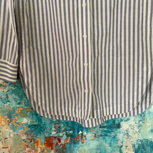 ATHLETA Blue & White Stripe Tunic Top Sz XXS EC! - Picture 4 of 9